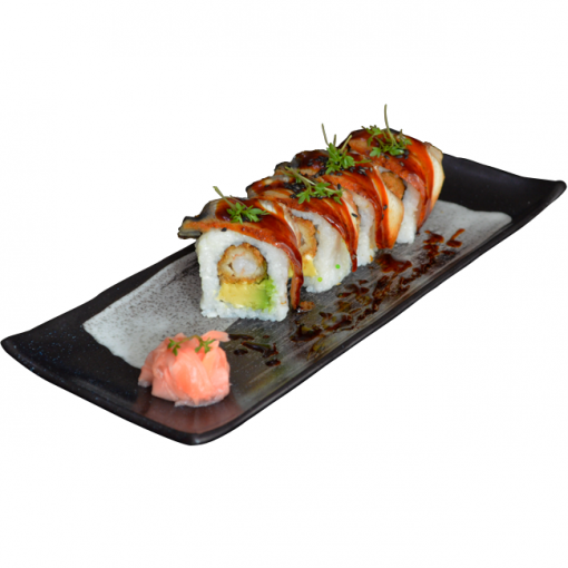 S(11). Flammierte Unagi Roll